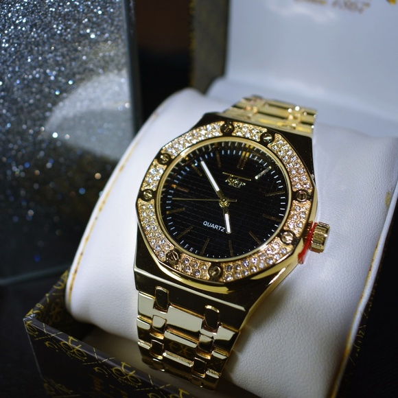 iced out armani watch